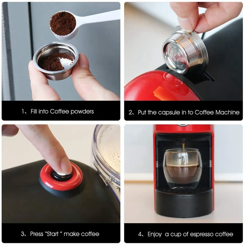 Фильтры для кофе многоразовые из нержавеющей стали кофейных капсул подставки