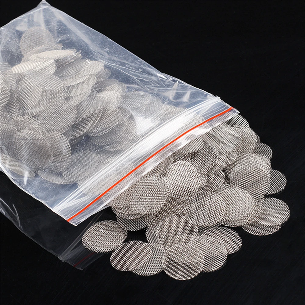 

500Pcs 16/20mm Silver Pipe Screens Thicken Stainless Steel Filter Tobacco Smoking Accessorie for Hookah Water Pipe Metal Gauze