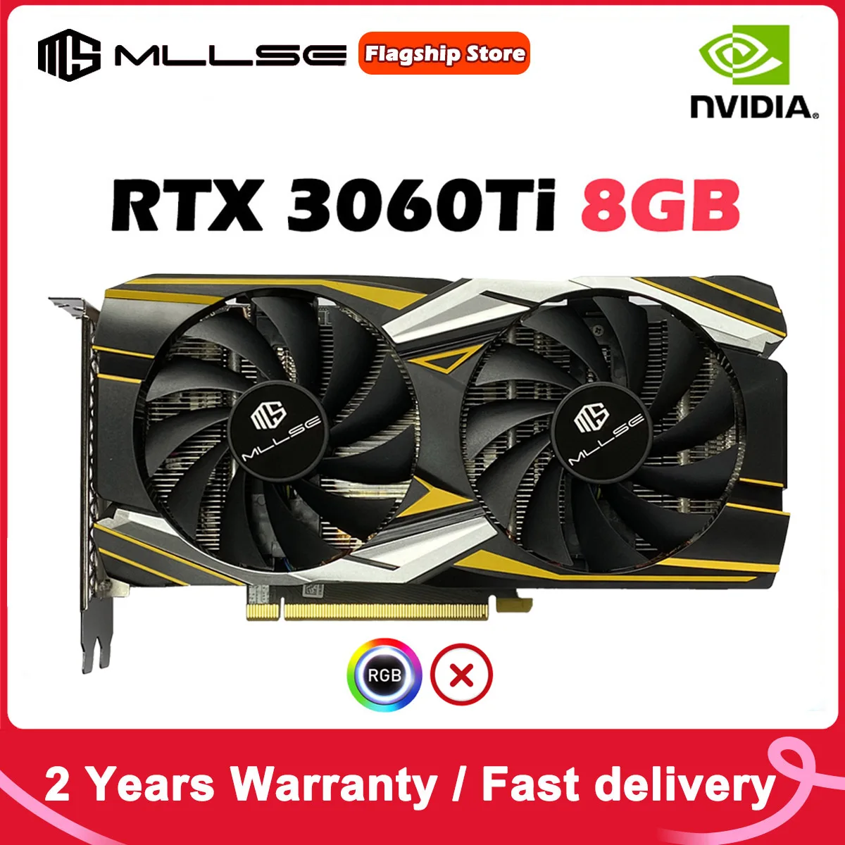 

Игровая видеокарта MLLSE RTX 3060Ti, 8 ГБ, GDDR6, 1750 бит, NVIDIA GPU, 4,0 МГц, DP * 3, PCI Express, x 16, rtx3060ti, 8 ГБ, игровая видеокарта