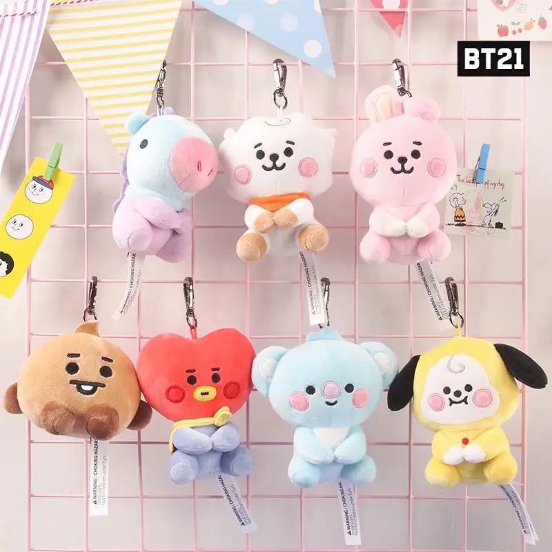

Bts Kawaii Bt21 Line Friends Plush Doll Anime Shooky Mang Koay Plushie Keychain Backpack Ornament Soft Toys Cartoon Cute Pendant
