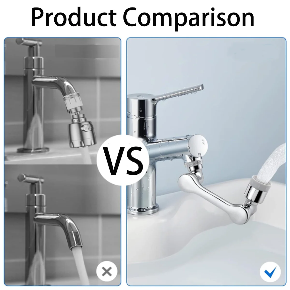 Универсальный поворотный распылитель для смесителя на 1080 ° насадка кухонного