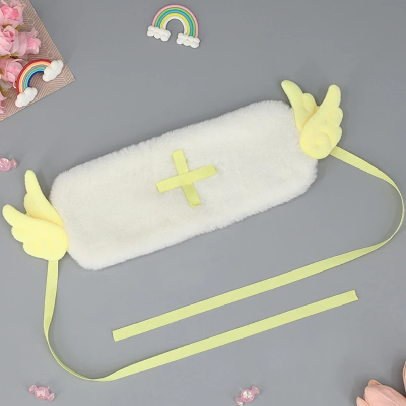 Плюшевая повязка на голову с крыльями ангела