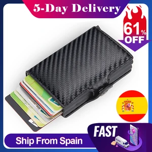 DIENQI высококачественный мужской кошелек для денег, мини кошелек, мужской Алюминиевый Rfid держатель для карт, кошелек, маленький смарт-кошелек, тонкий Vallet Walet