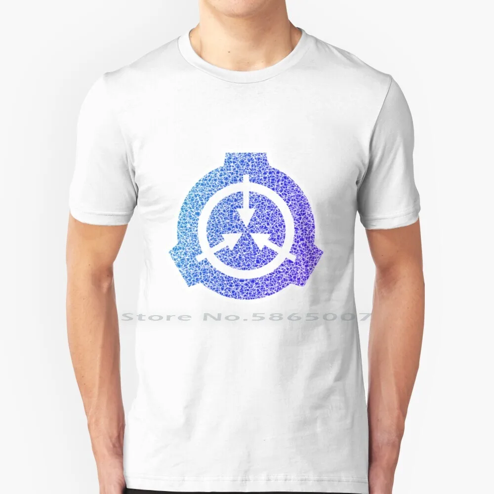 

Scp Shatter Logo-Blue Gradient T Shirt 100% Cotton Logo Scp Foundation Secure Contain Protect Colour Big Size 6xl Tee Gift