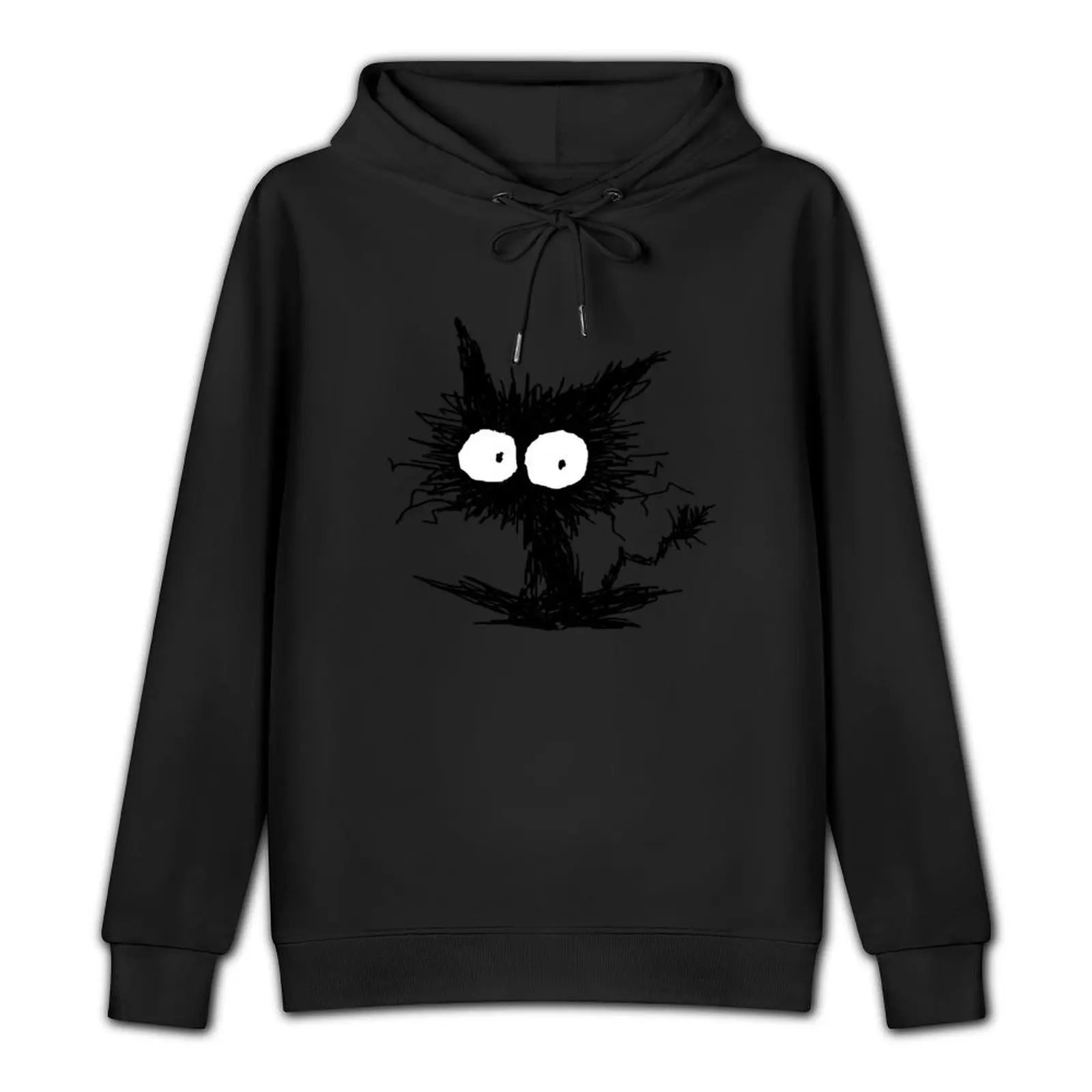 Черный Unkempt Kitten GabiGabi пуловер с капюшоном в японском стиле мужская одежда