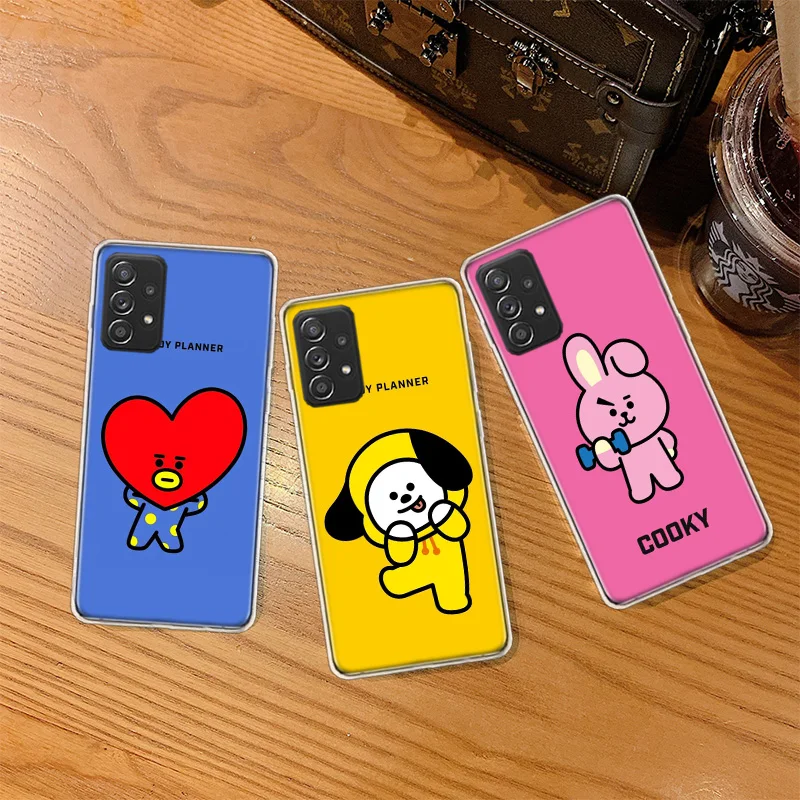 

Lovely Cartoon B-Bt21 Phone Case For Samsung A01 A02S A71 A51 A41 A31 A21 A11 A72 A52 A42 A32 A22 A12 Galaxy M31 M30S M51 Cover