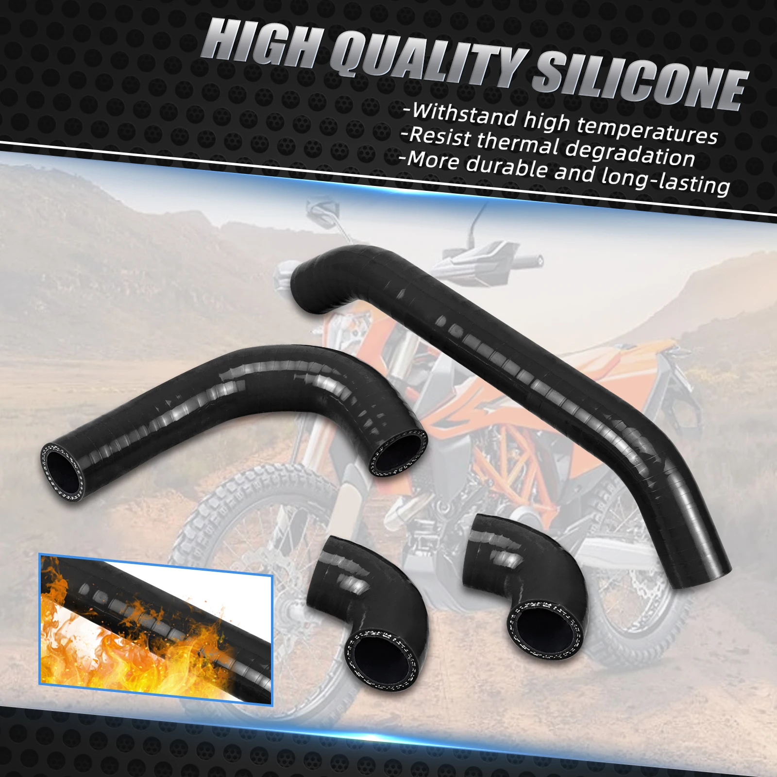 NICECNC комплект силиконовых шлангов радиатора для GasGas EC300 EX300 MC250 EC EX MC 250 300 KTM EXC XCW