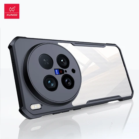 Xundd для VIVO X200 Ultra чехол с подушкой безопасности противоударный задний полосатый прозрачный чехол для телефона с защитой камеры, акрил + корпус из ТПУ