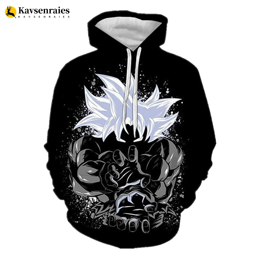 

2022 Japanese Anime Black Goku 3D Hoodie Sweatshirts Men Fashion Casual Pullover Kids Cartoon Harajuku Streetwear Cool Hoodies