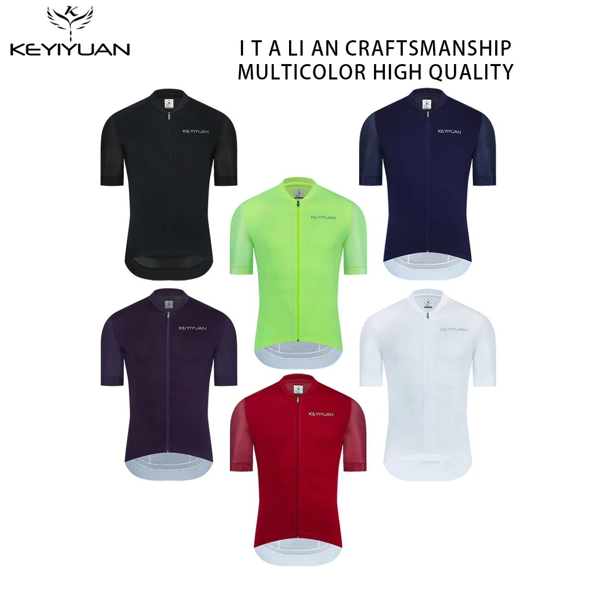 

KEYIYAUN Pro Team Cycling Jersey High Quality Summer Bike Red Men Women Racing Downhill Riding Suit Mayots Ciclismo Hombre