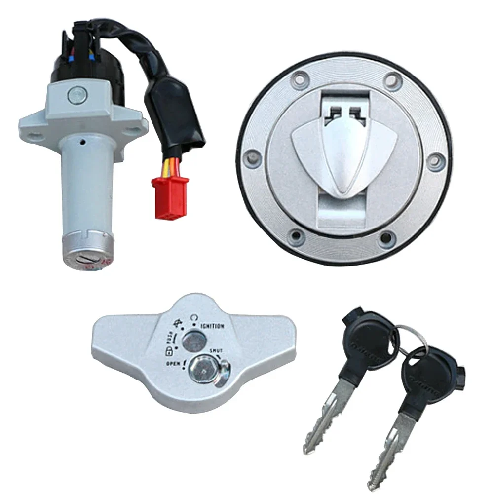 Фото Для Keeway RKV125 150 200 Benelli VLM VLC мотоциклетный замок зажигания и набор замков крышки топливного бензобака противоугонные колпачки №1