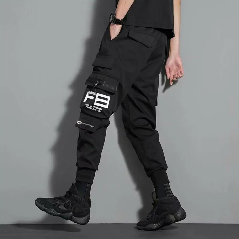 

Harem Pants Loose Joggers Sweatpants Mid Waist Ankle Tied Trousers