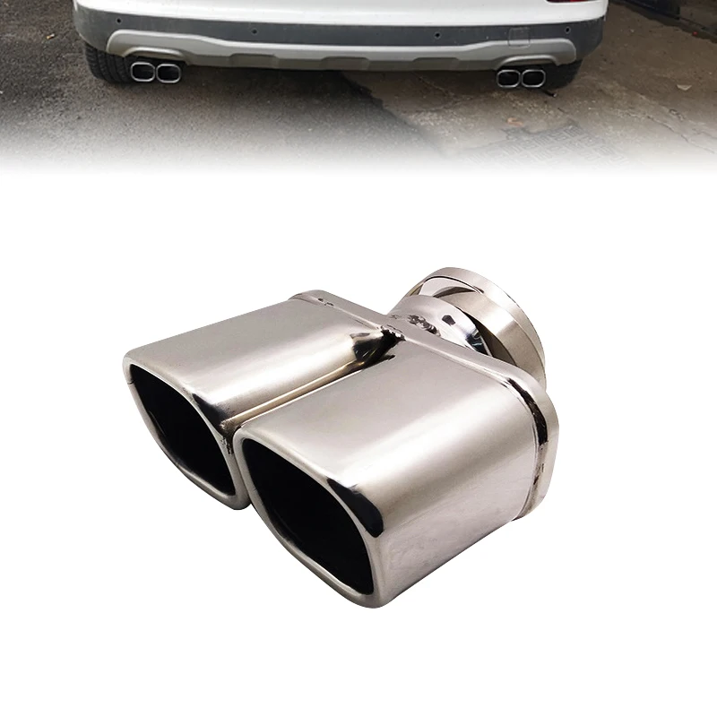 

Выхлопная труба автомобиля подходит для одноточечного двухквадратного глушителя из нержавеющей стали для Шевроле чуанку