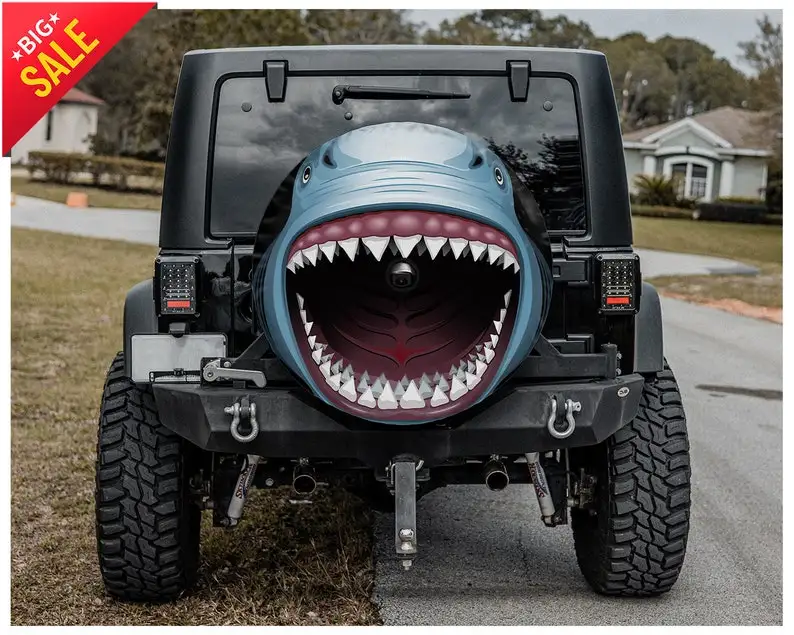

Shark, baby Shark, Shark Spare Tire COVER, Funny gifts, Funny Shark Gift For Mom, Car Accessories, Spare Tire COVER,