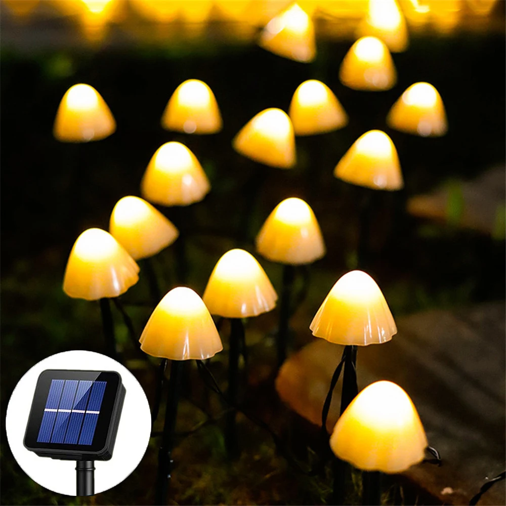 

Светодиодная лампа-гирлянда на солнечной батарее IP65, водонепроницаемая гирлянда, садовая Гирлянда для внутреннего дворика, уличное украше...