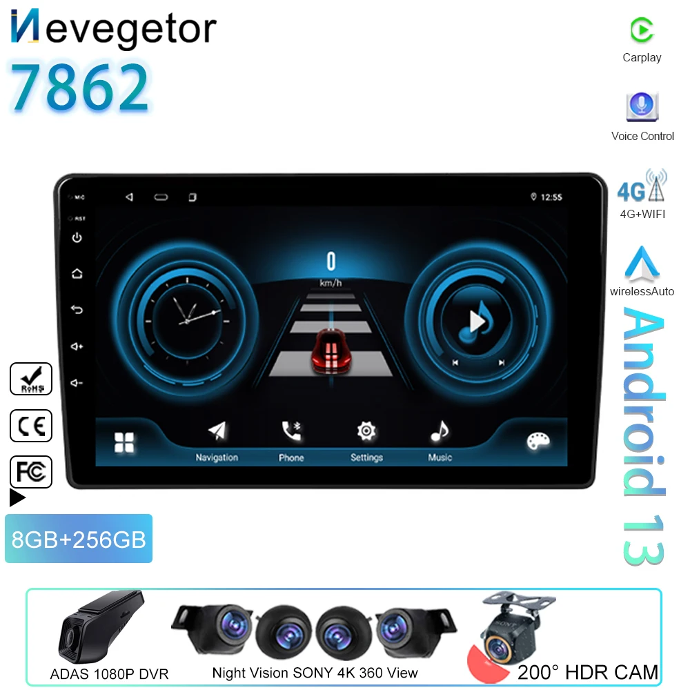 Автомобильный Android авто для Toyota Ipsum 2 ACM20 пикник XM20 2001 - 2009 Carplay Радио мультимедийный