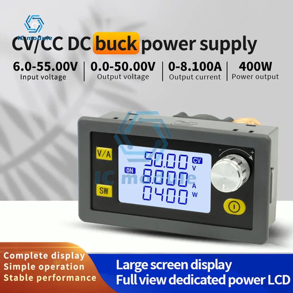 Регулируемый понижающий модуль питания постоянного тока 6-55 в 400 Вт XY5008E с ЧПУ