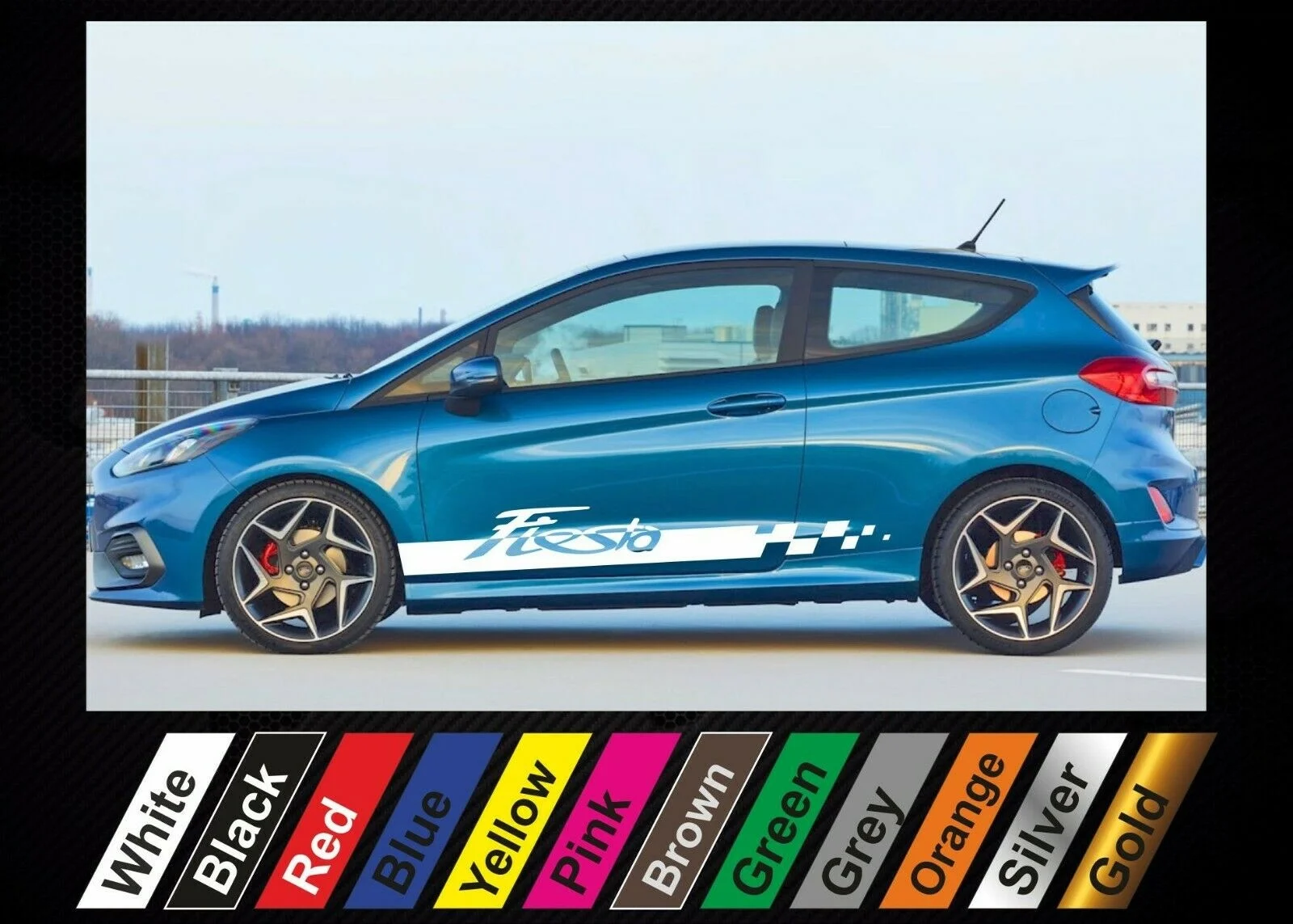 

For x2 stickers Ford Fiesta St graphics side stripe decal sticker #7