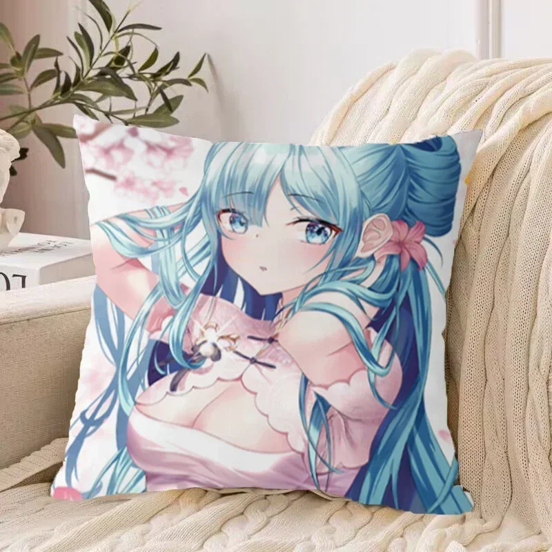 Декоративные аниме-рогатки плакаты Almofada Fronha H-Hatsune MIku Cadeira украшение Outono 45x45 см 18x18