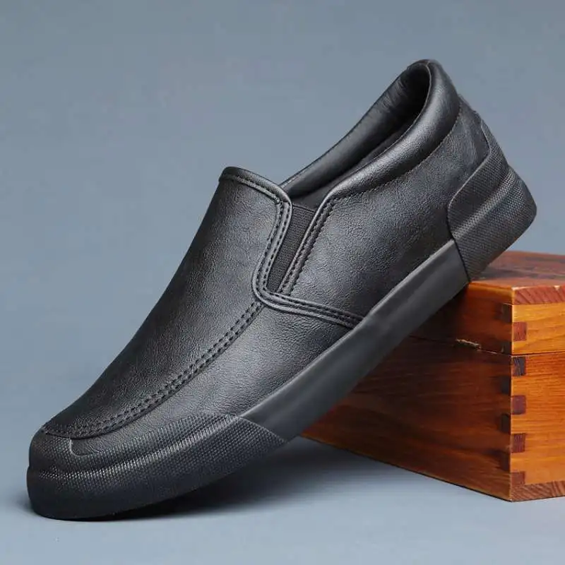 

Spring and Autumn Men's Comfortable Casual Leather Shoes Lazy Korean Trend British Shoes Men's Loafers Shoes Sneakers Zapatos