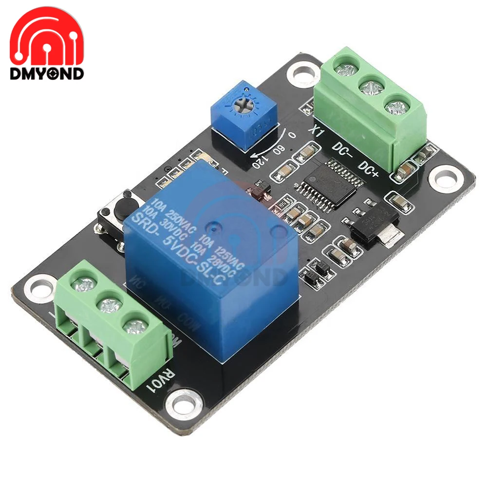 TRM01 реле таймера задержки Многофункциональное реле времени задержки с самоблокировкой реле задержки запуска DC 5V/12V/24V