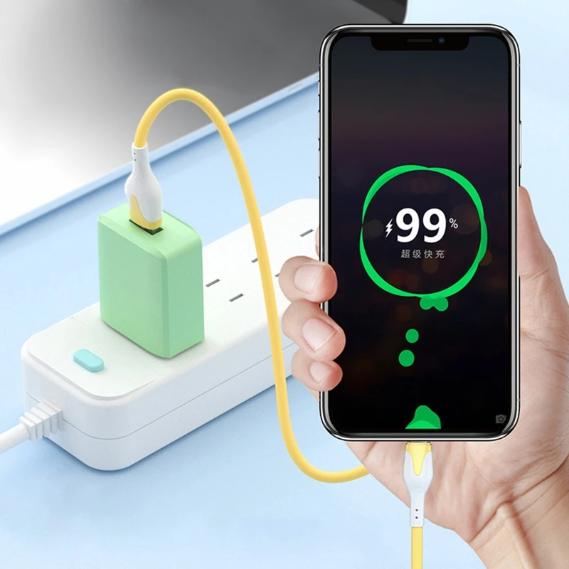 Кабель USB Type-C длиной 1 м/2 м с жидкостью, кабель USB C с мягким клеем, совместимый с S8, S9, S10, A50, Note 10, 20CB