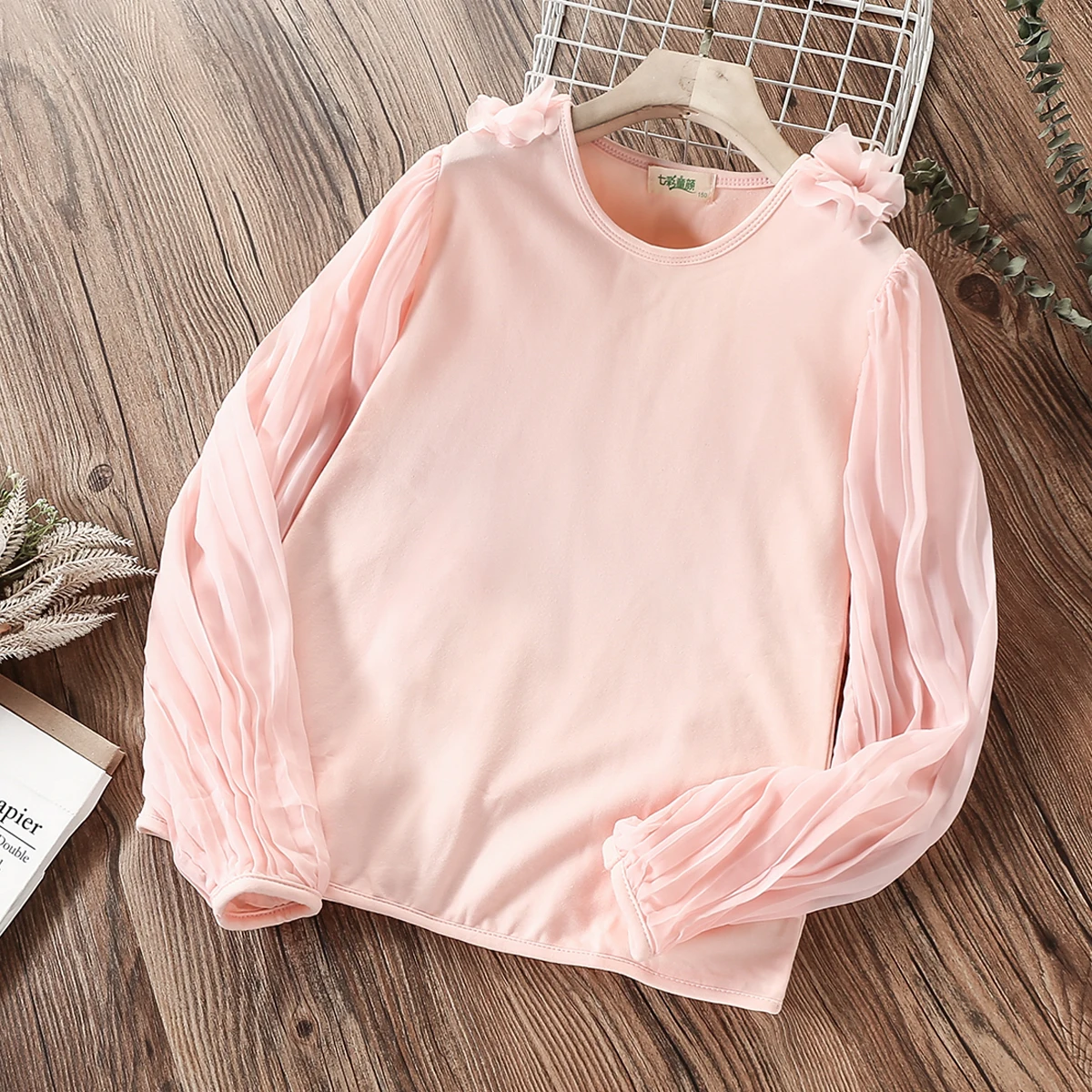 

Teenagers Flower Shirts for Girls White Blouses Autumn Kids Costume Children Clothing Long Sleeve Cotton Tops 11 12 13 14 Years