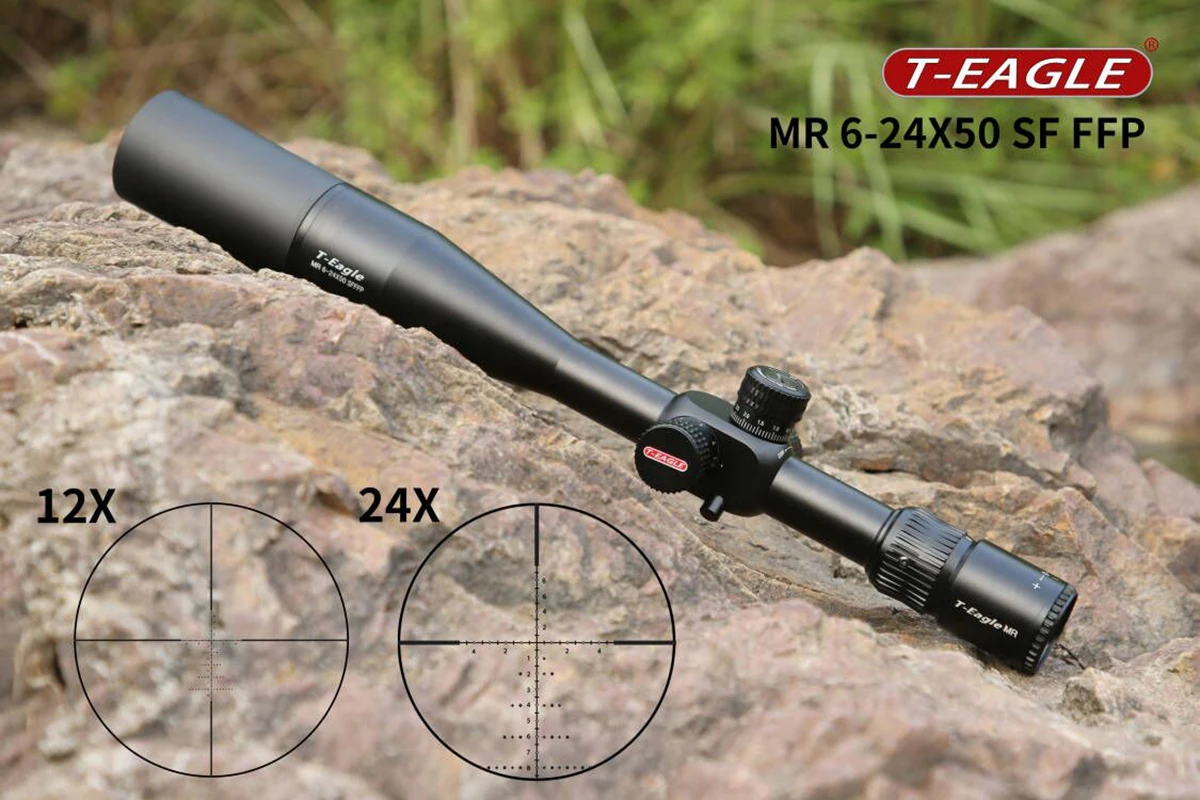 T-Eagle Optics MR6-24X50 SF FFP, первый фокус, плантационный оптический прицел, Зрительная винтовка, охотничий Коллиматор, пневматический прицел оптический прицел