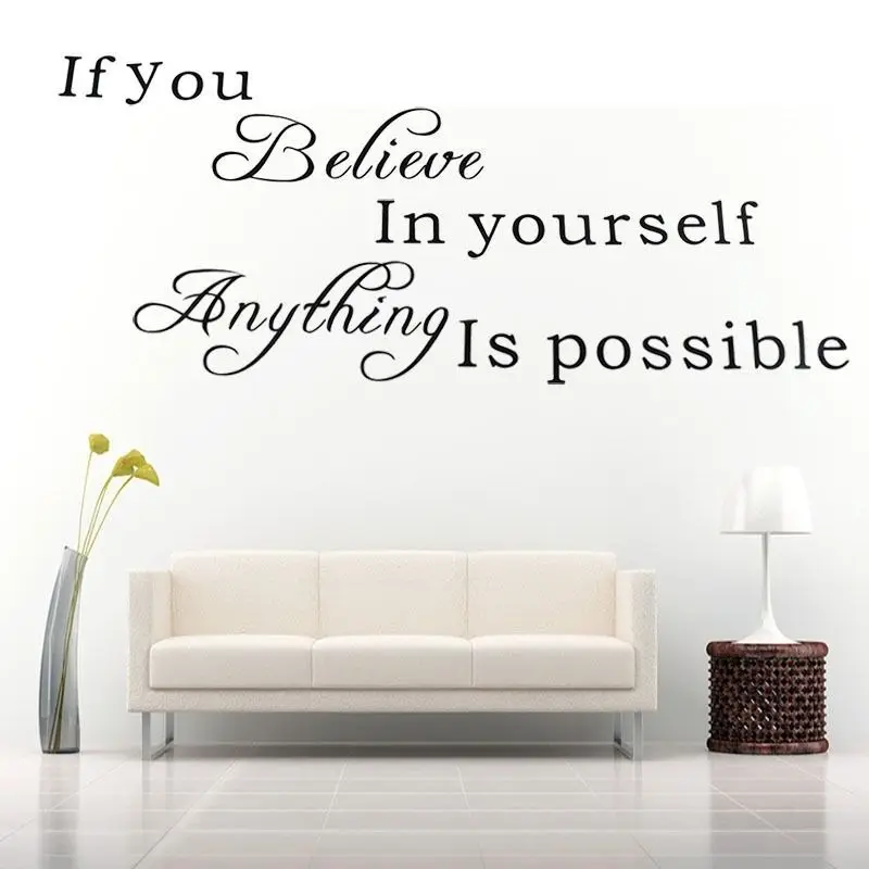 

If You Believe in Yourself Quote Inspirational Removable Wall Sticker Decals