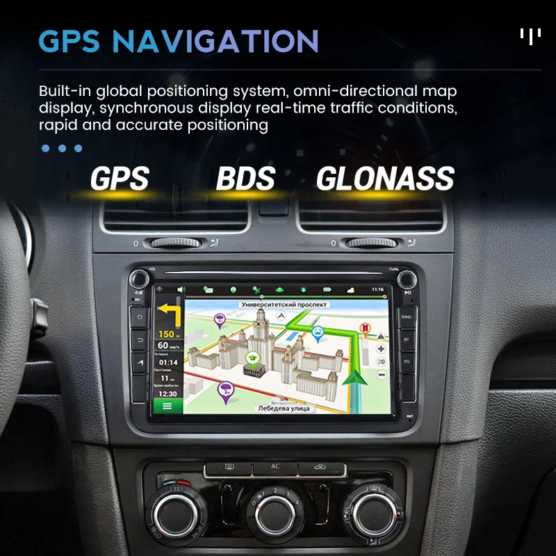 Автомагнитола 4G LTE 8 дюймов мультимедийная стерео-система на Android с Wi-Fi для