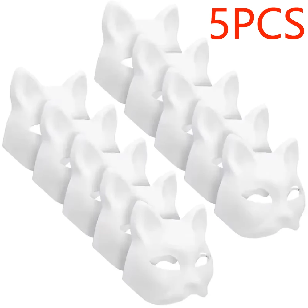 

Раскрашиваемая маска кошки/лисы для Хэллоуина