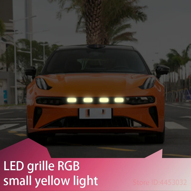 Фото Новый для ZEEKR x 001 007 009 MIX M-Vision Автомобильный светодиодный желтый свет Приложение декоративная световая решетка переоборудованный звукосниматель дымовая сигнальная лампа №1