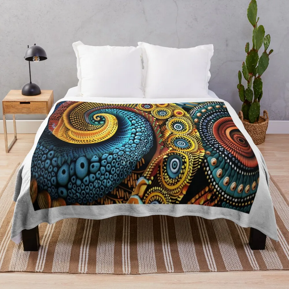 Спиральный узор кутенге художественное одеяло одеяла украшения диванов