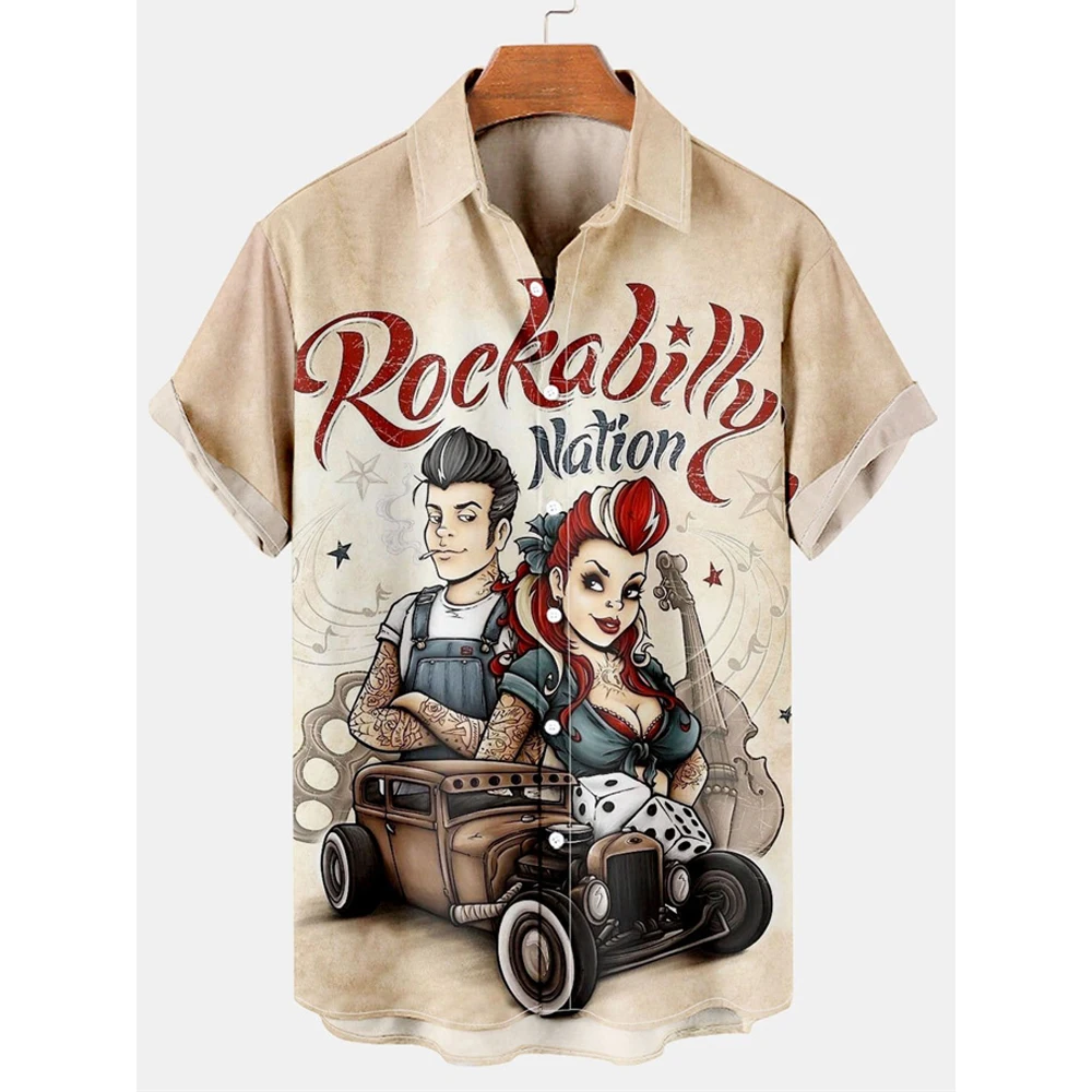 

Unisex S-5XL Retro Loose Breathable Plus Size Hawaiian Shirt Men's Summer T Shirt Men's Oversized Shirt for Beach Party