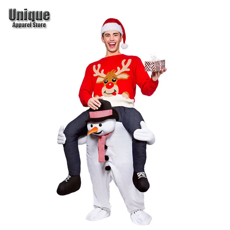 

Женские и мужские рождественские штаны со снеговиком, Волшебные брюки, костюм для косплея на Рождество, Хэллоуин, имитация ног с животными