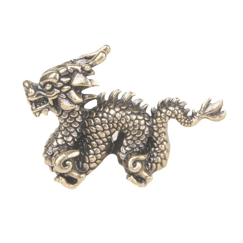 Латунные настольные украшения в виде дракона поделки китайского зодиака