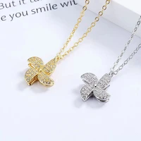 fashion popular windmill necklace creative 360%c2%b0 rotating alloy jewelry pendant exquisite ladies alloy necklace gift wholesale