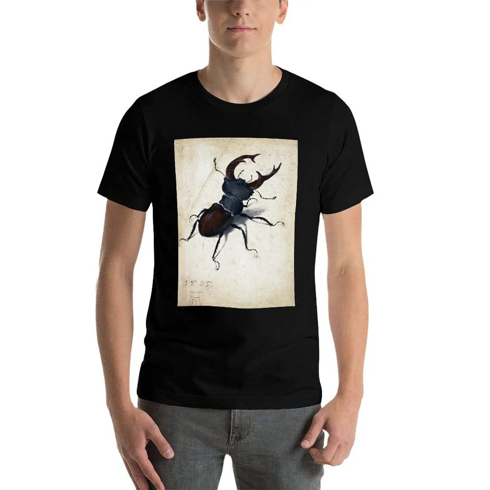 Фото Футболка Albrecht Dürer Stag Beetle, больших размеров, базовая модель с коротким рукавом. №4