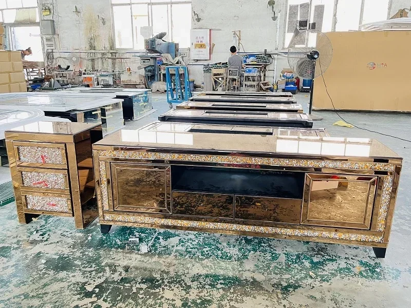 Роскошная мебель для гостиной тумба телевизора сверкающее разбитое алмазное