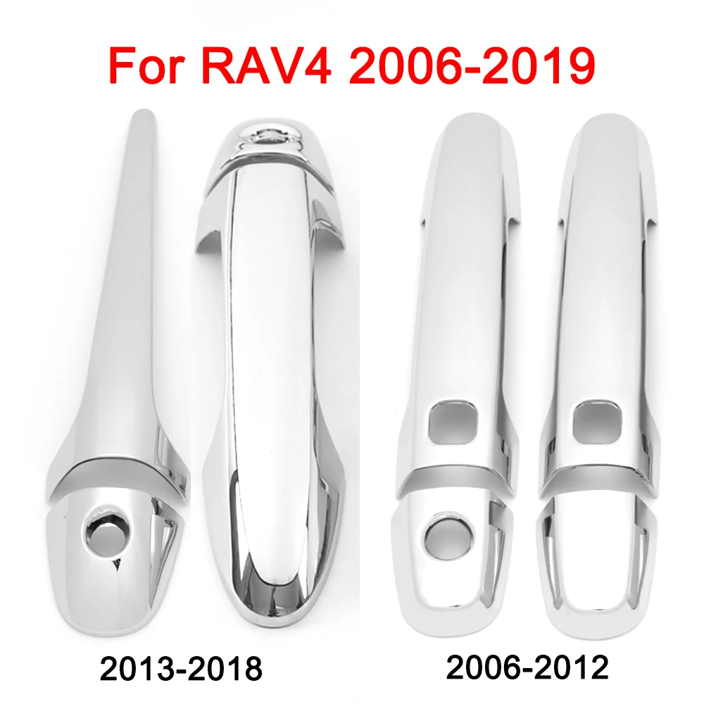 For Toyota Rav4  Chrome Door Handle Covers Chromium Styling accessories 2006 2007 2013 2014 2017 2018 2019