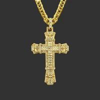 europe and america new hip hop cubic zircon cross pendant necklace men accessories valentine man chain cool stuff free shiping