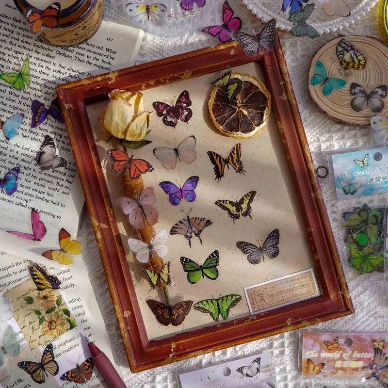 

Exquisite for butterfly Stickers Set Sticky Decals for Kids Students Scrapbook 4