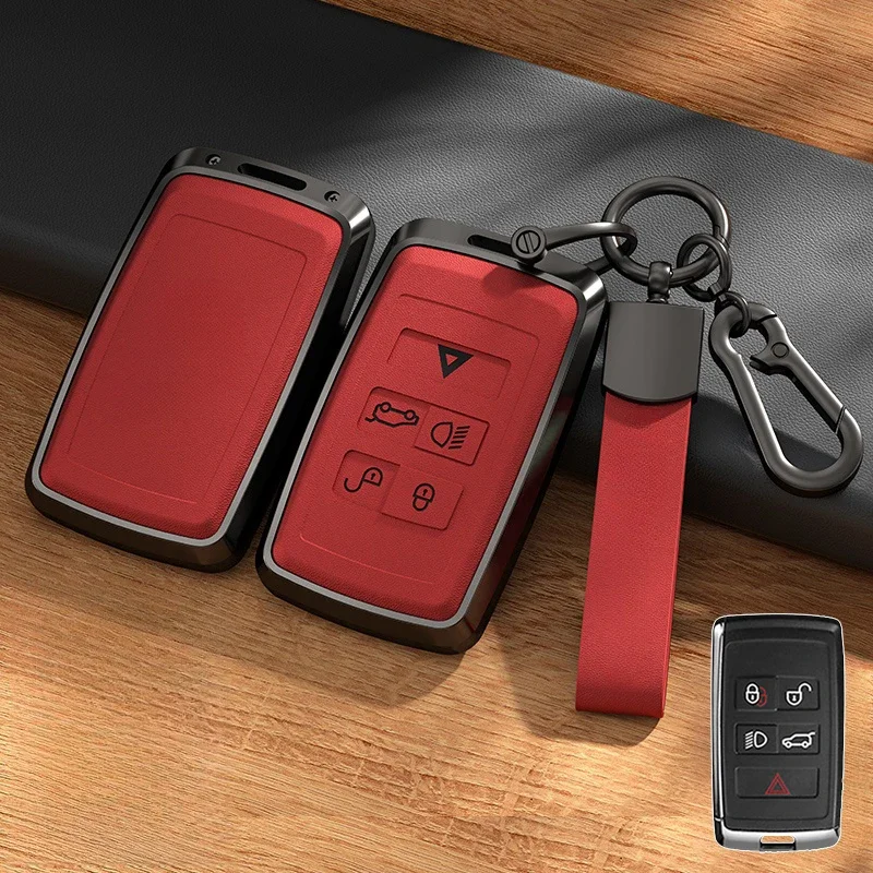 

Кожаный Автомобильный смарт-брелок из алюминиевого сплава для Land Rover Range Rover Sport Discovery Evoque Velar