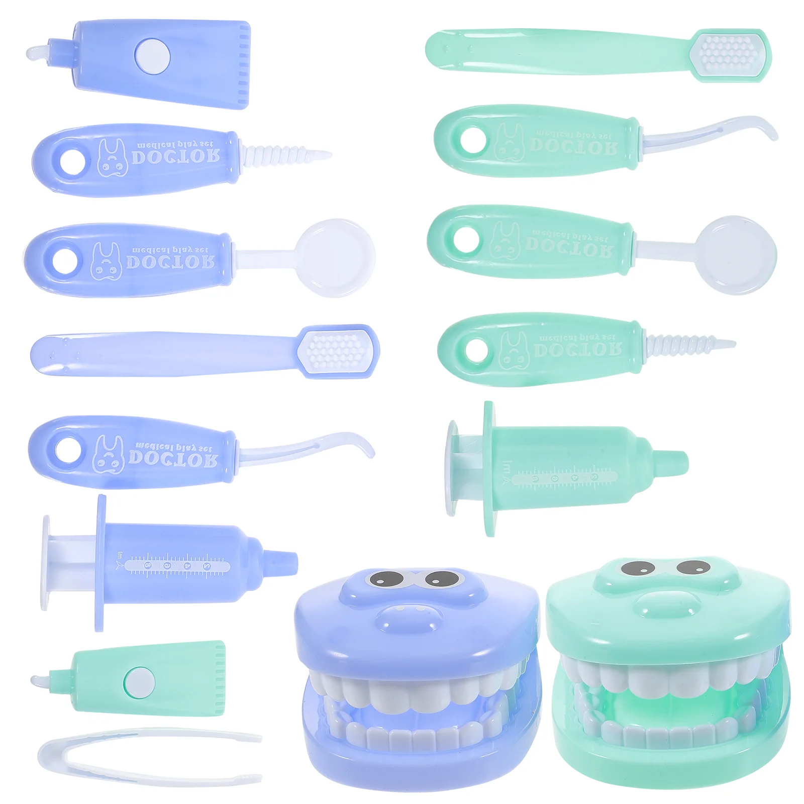 

2 Sets Toy Dentist Child Toddler Doctor Pretend Play Toys Plastic Dentists Playset