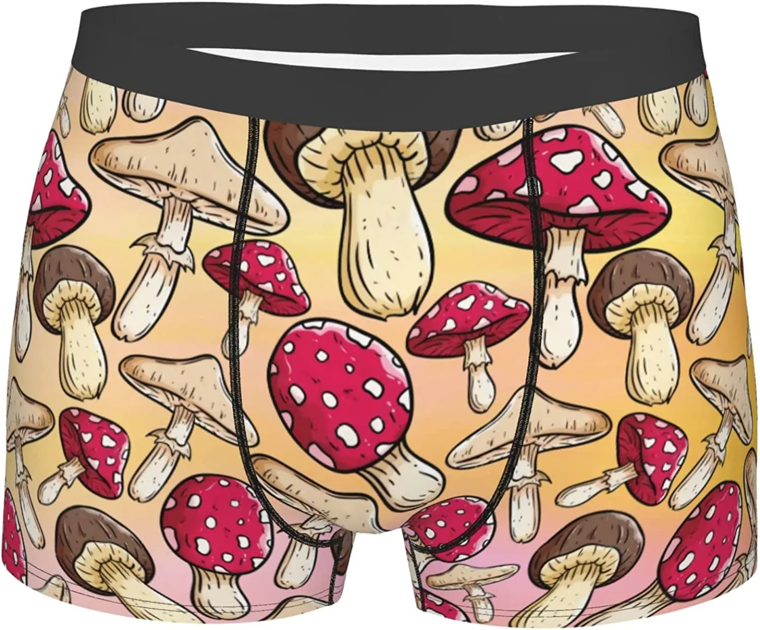 

Men's Boxer Briefs Mushroom Underwear Trunks Soft Stretch Sport Boxer Briefs Fitness for Men Boys Breathbale Underpants for Male