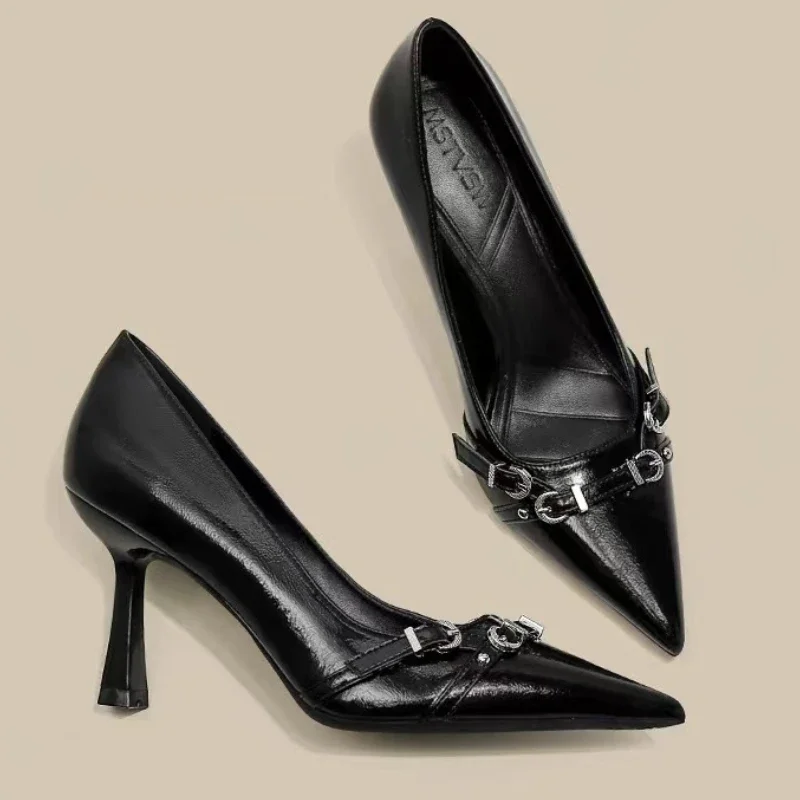 Женские Туфли-лодочки С Острым Носком На Тонком Каблуке Непромокаемая Обувь Из