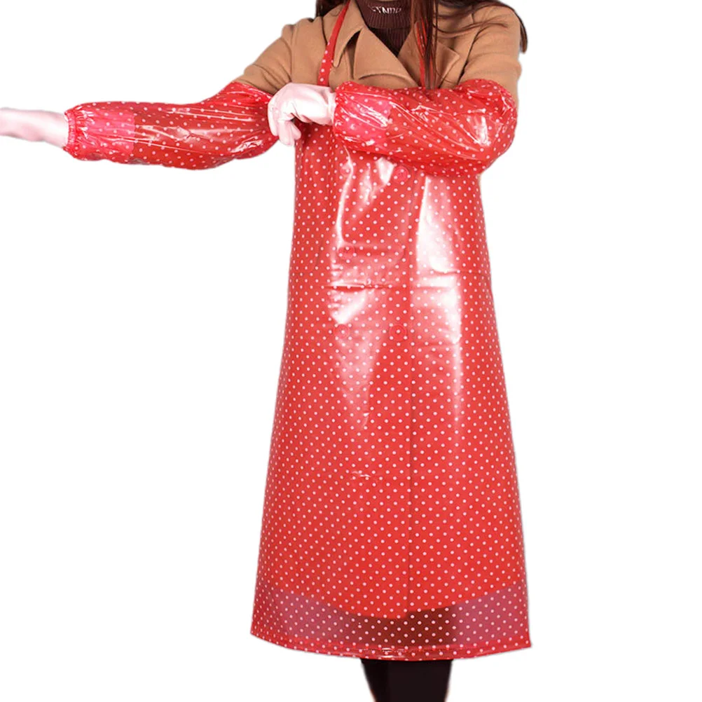 

Apron Simple Waitress Oilproof Kitchen Women Painting Arms Over Garden Neck Hangning Gardening Workgrilling Bar Covers Sleeves