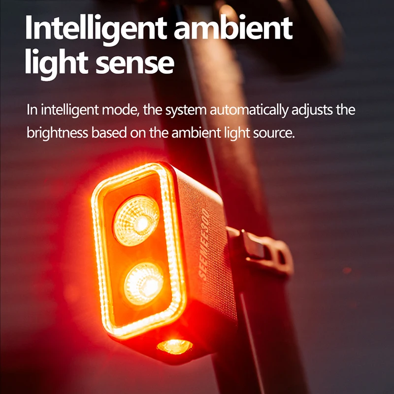 

MAGICSHINE SEEMEE300 Smart New Bicycle Tail Light Multi-directional WarnSafe IPX6 Waterproof Bike Aluminum Alloy Taillights