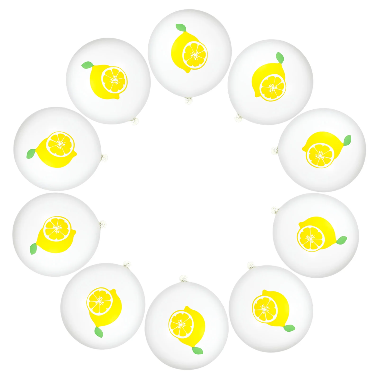 

Toyvian 10pcs 12-inch Lemon Pattern Latex Balloons Lovely Balloons Home Decoration for Party Birthday Festival