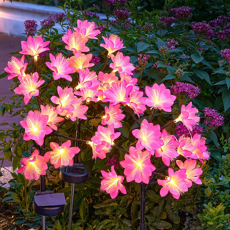 

Садовые фонари IP65, имитация солнечной энергии, розовый цветок, Бабочка, газон, лампа, водонепроницаемый светильник для газона, светильник, праздничное украшение